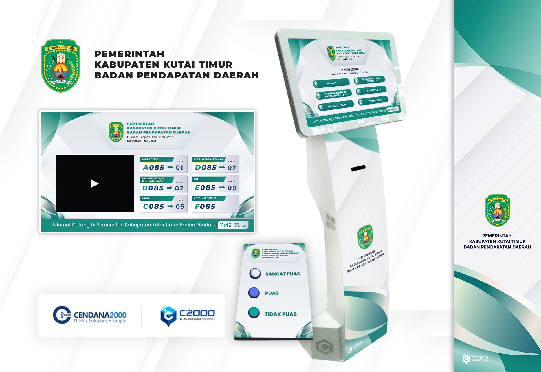 Mockup Desain KiosK Layanan Publik BAPENDA Sangatta